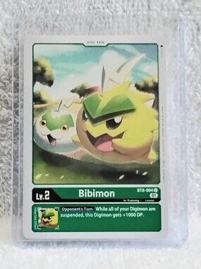 5/$20 Mint Digimon Bibimon Digi-Egg Card BT8-004 U by Bandai!!